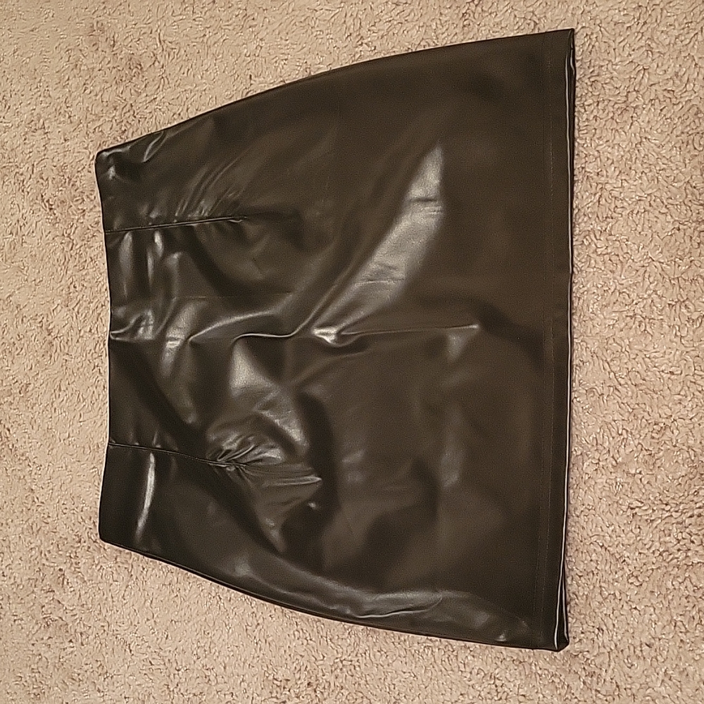 Fake Leather Skirt